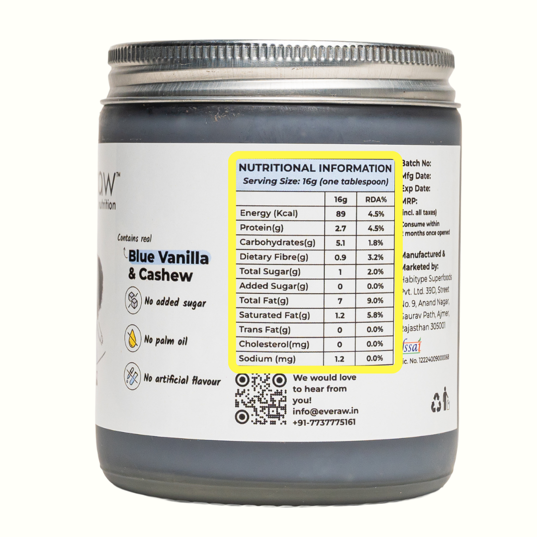 Blue Vanilla Cashew Butter