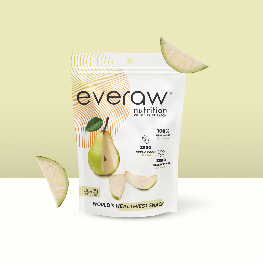 freeze dried pear slices crunchy fruit snack no added sugar