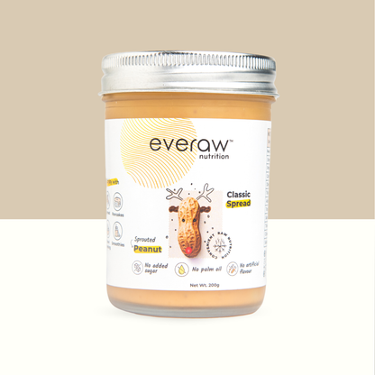 sprouted peanut butter jar 200g no added sugar no palm oil