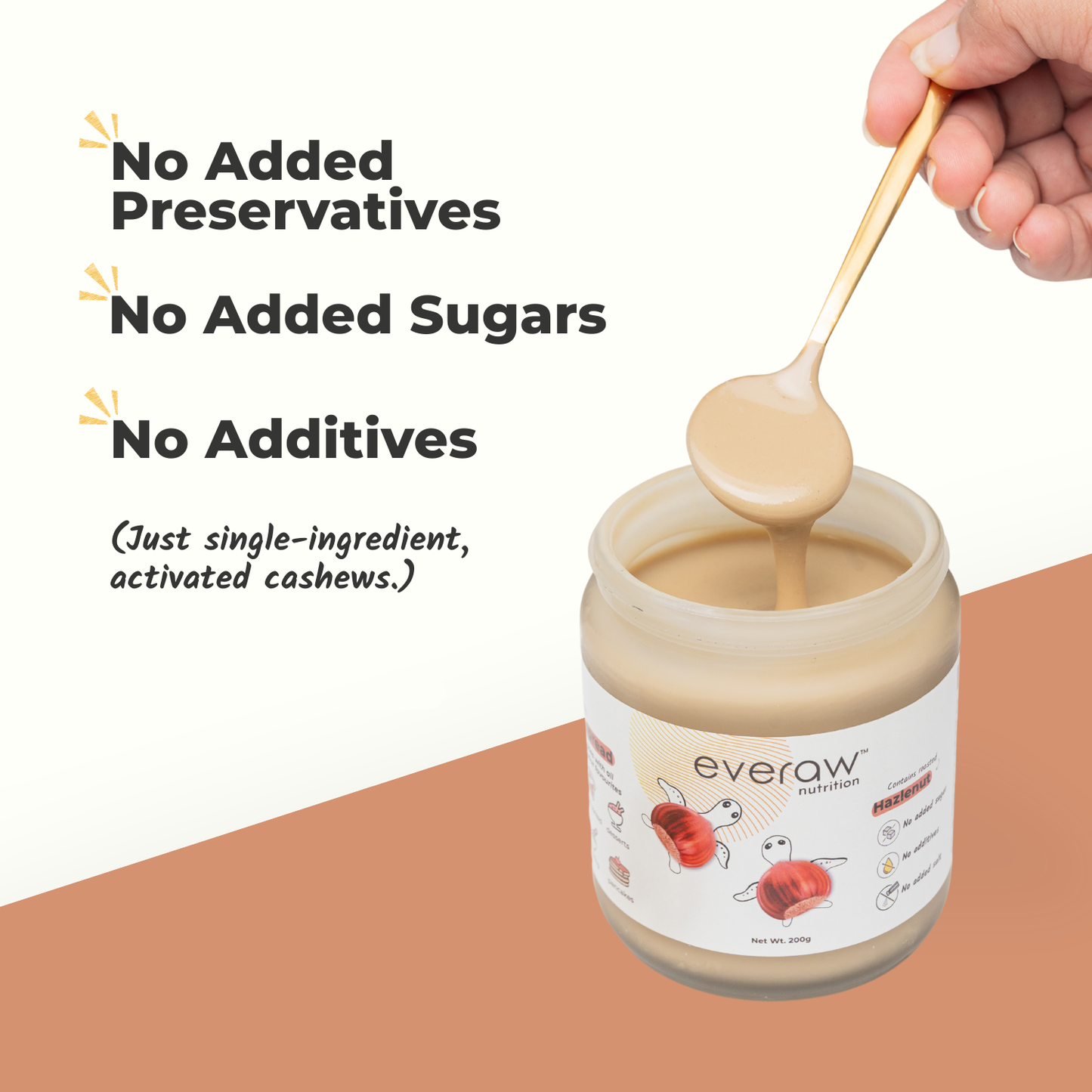 creamy hazelnut spread nutella alternative no sugar no palm oil