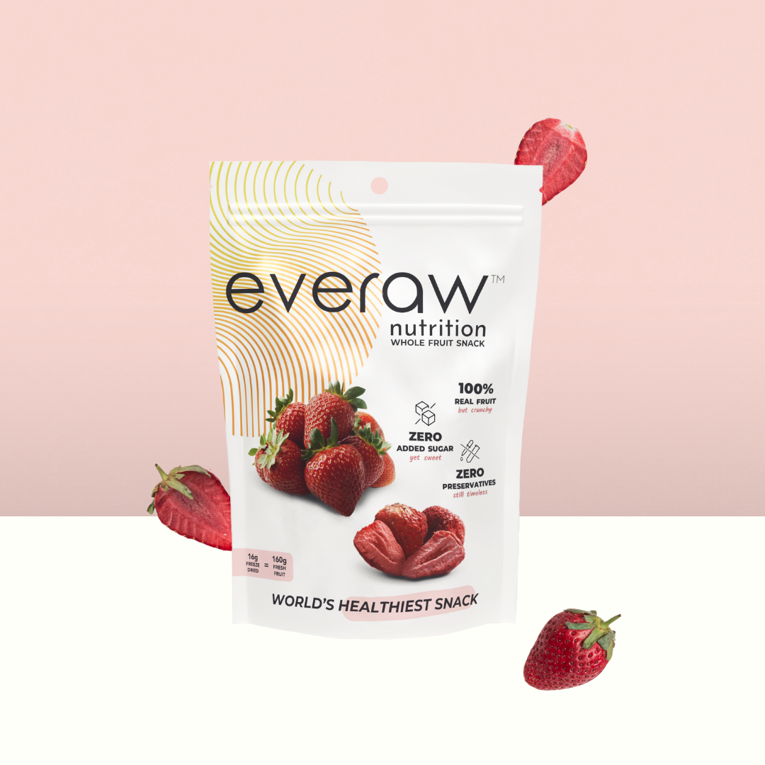 freeze dried strawberry crunchy whole fruit snack no added sugar
