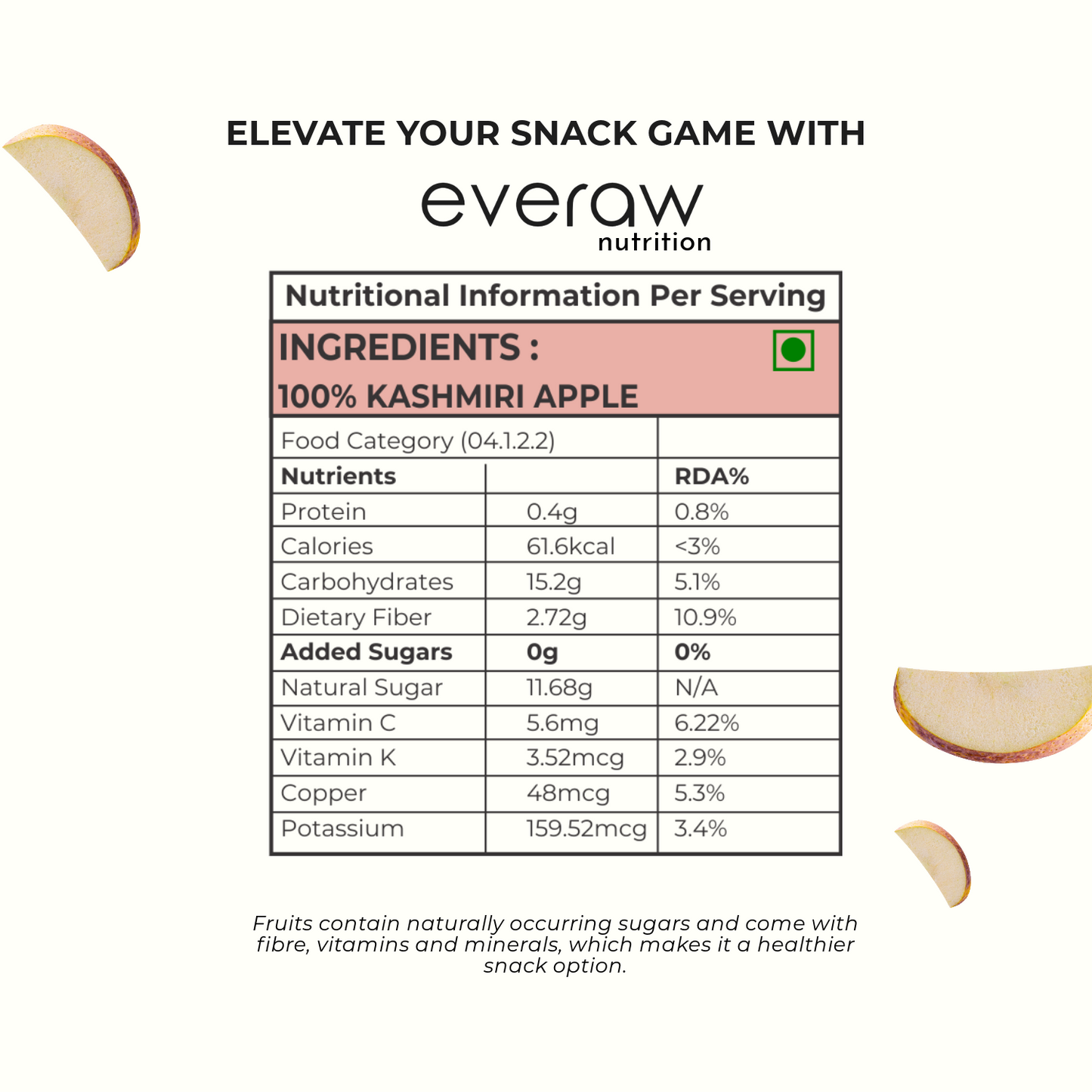 freeze dried apple benefits fat free zero additives anytime snack