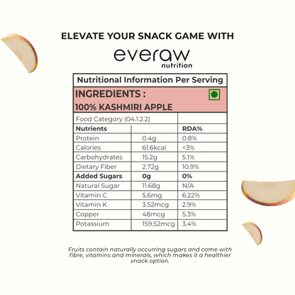 freeze dried apple benefits fat free zero additives anytime snack