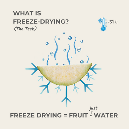 what is freeze drying pear fruit minus water explained