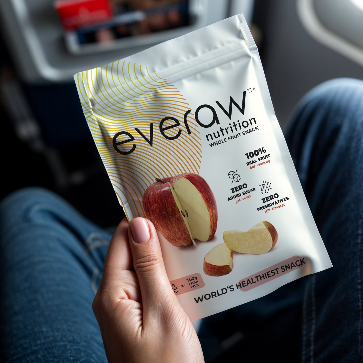 freeze dried apple snack on flight healthy travel snack for kids