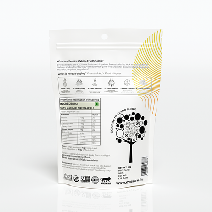 freeze dried green apple back of pack nutrition facts