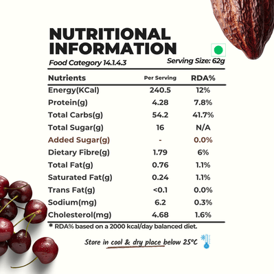 Everaw Brown freeze dried Super Smoothie mix nutrition facts, naturally rich in fibre with zero added sugar, a balanced real fruit smoothie in seconds
