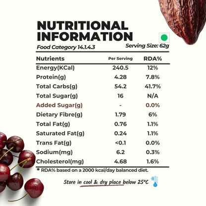 Everaw Brown freeze dried Super Smoothie mix nutrition facts, naturally rich in fibre with zero added sugar, a balanced real fruit smoothie in seconds