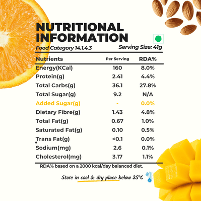 Everaw Yellow freeze dried Super Smoothie mix nutrition facts, naturally rich in fibre with zero added sugar, a balanced real fruit smoothie in seconds