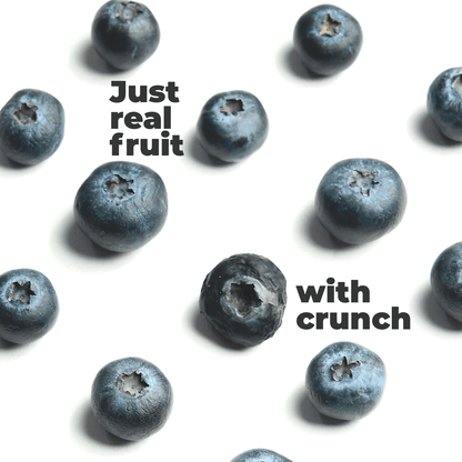 Single ingredient freeze dried blueberry pieces, just real blueberry with a light crunch, clean label healthy snack with nothing added