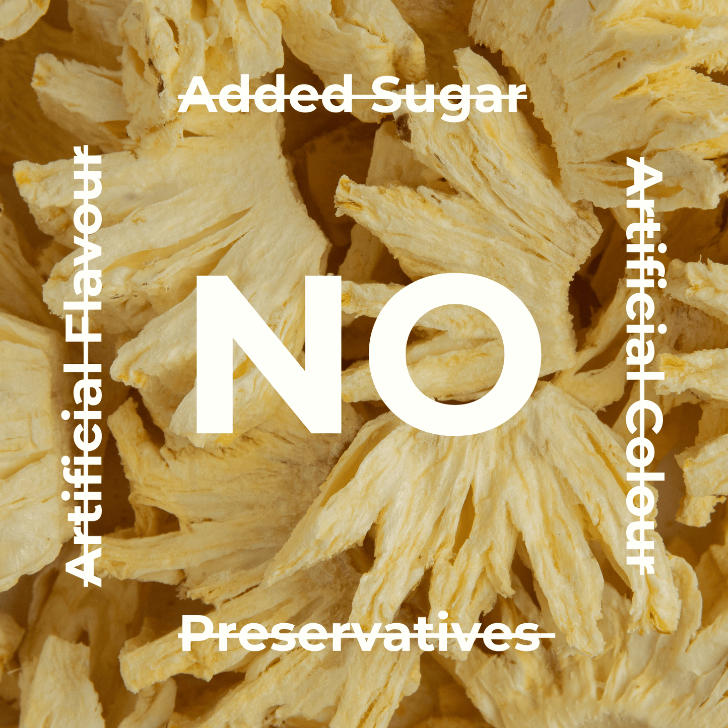 Everaw freeze dried pineapple snack with no added sugar, no artificial flavour, no artificial colour and no preservatives, clean 100% real fruit snack