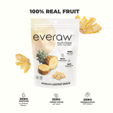 Everaw Pineapple freeze dried whole fruit snack, 100% real freeze dried pineapple with no added sugar, no preservatives and no artificial colours, healthy crunchy snack for kids in India