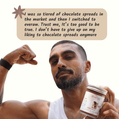 Everaw Cocoa Almond Butter for everyday healthy snacking, kid friendly clean label spread enjoyed by all ages with no added sugar