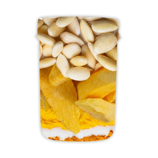 Everaw Mango Almond Butter ingredient breakdown showing real mango and almonds, clean label spread with no added sugar, no palm oil and no preservatives